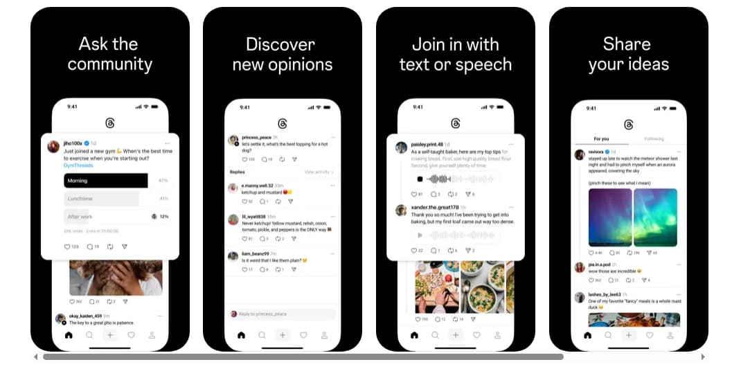 Threadsの主な機能
