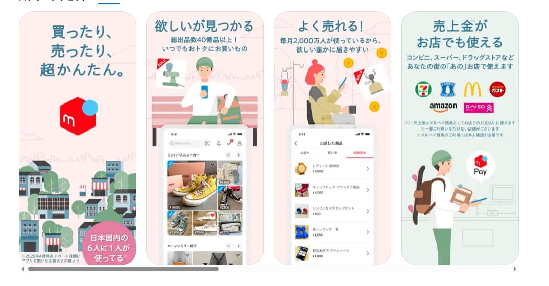 メルカリの主な特徴